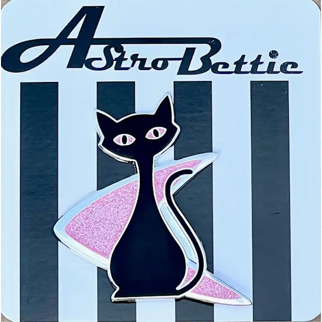 Mcm Atomic Bettie Cat Arrow Enamel Pin