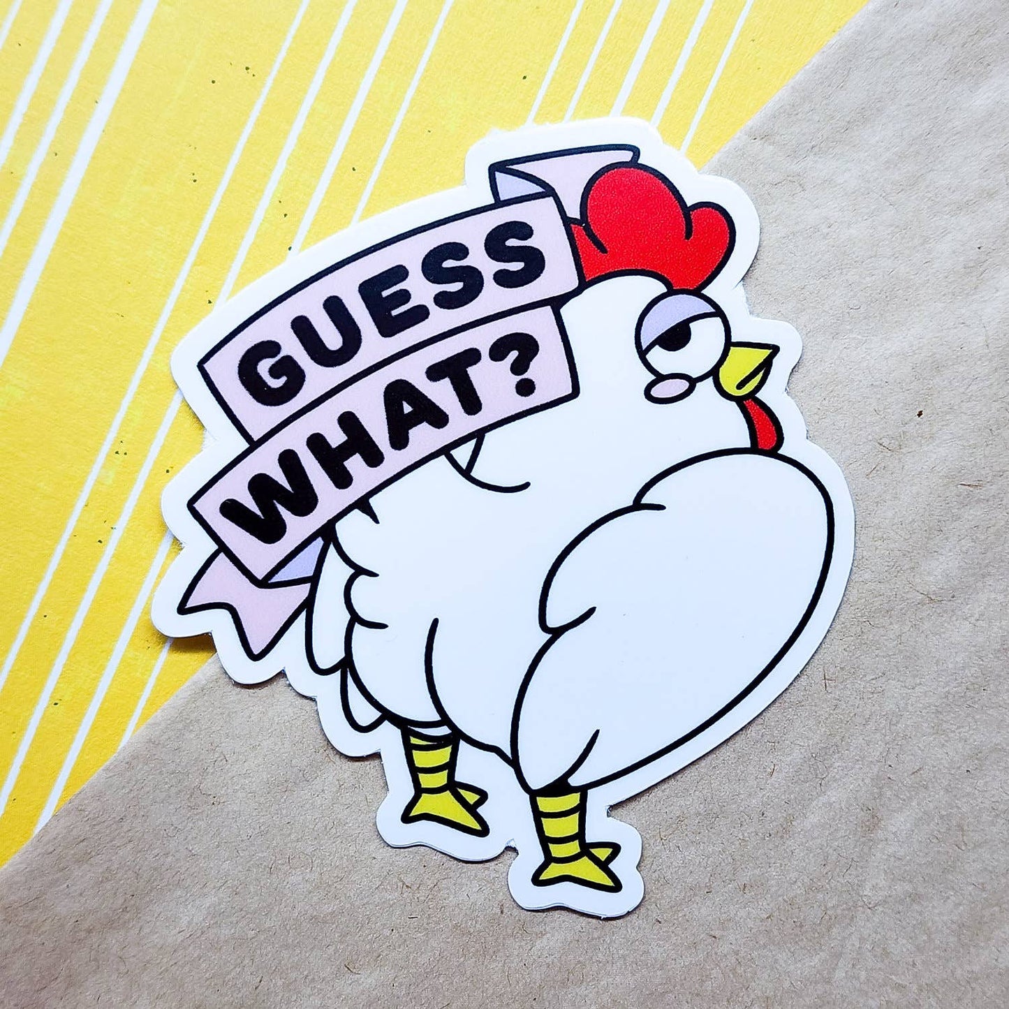 Chicken Butt Vinyl Sticker