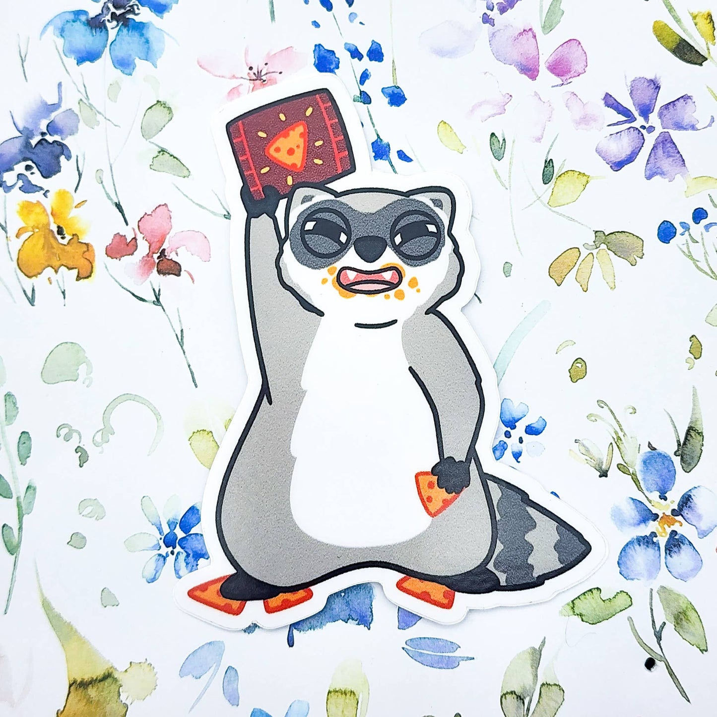 Nacho Chippies Raccoon Vinyl Sticker