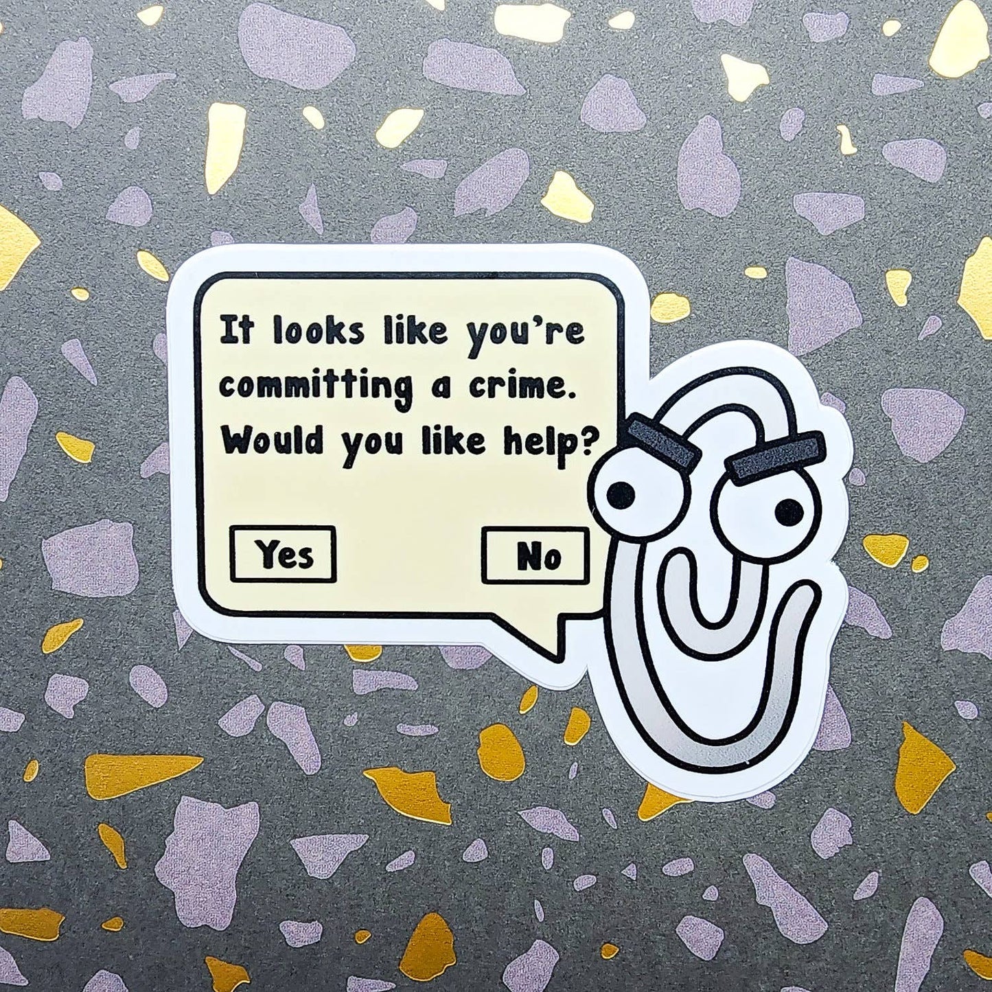 Paperclip Assistant Vinyl Sticker