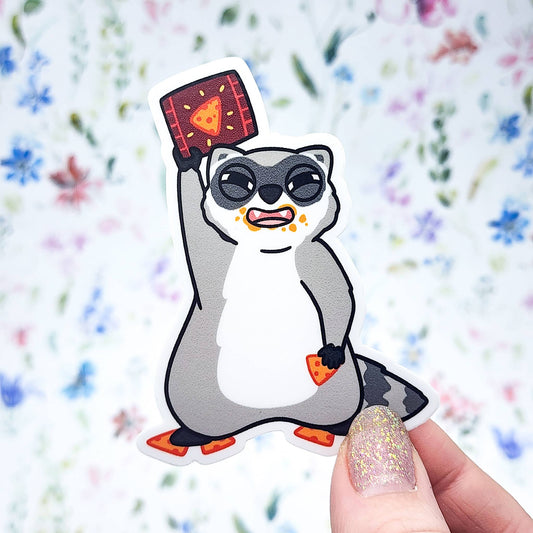 Nacho Chippies Raccoon Vinyl Sticker