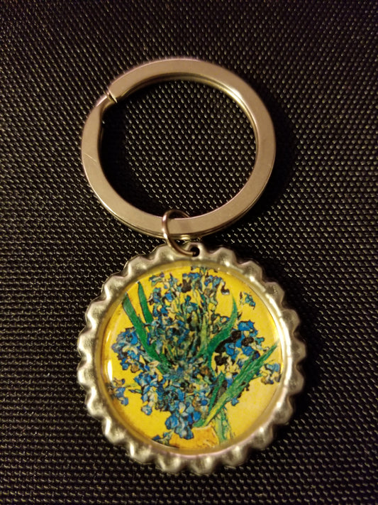 Vase with Irises Key Chain