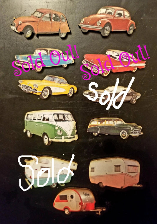 Retro Car Magnets